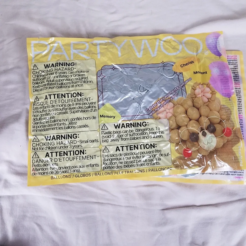 PartyWoo Balloon Kit 7 Packs with 8 Table Stand Bases Multicolor New